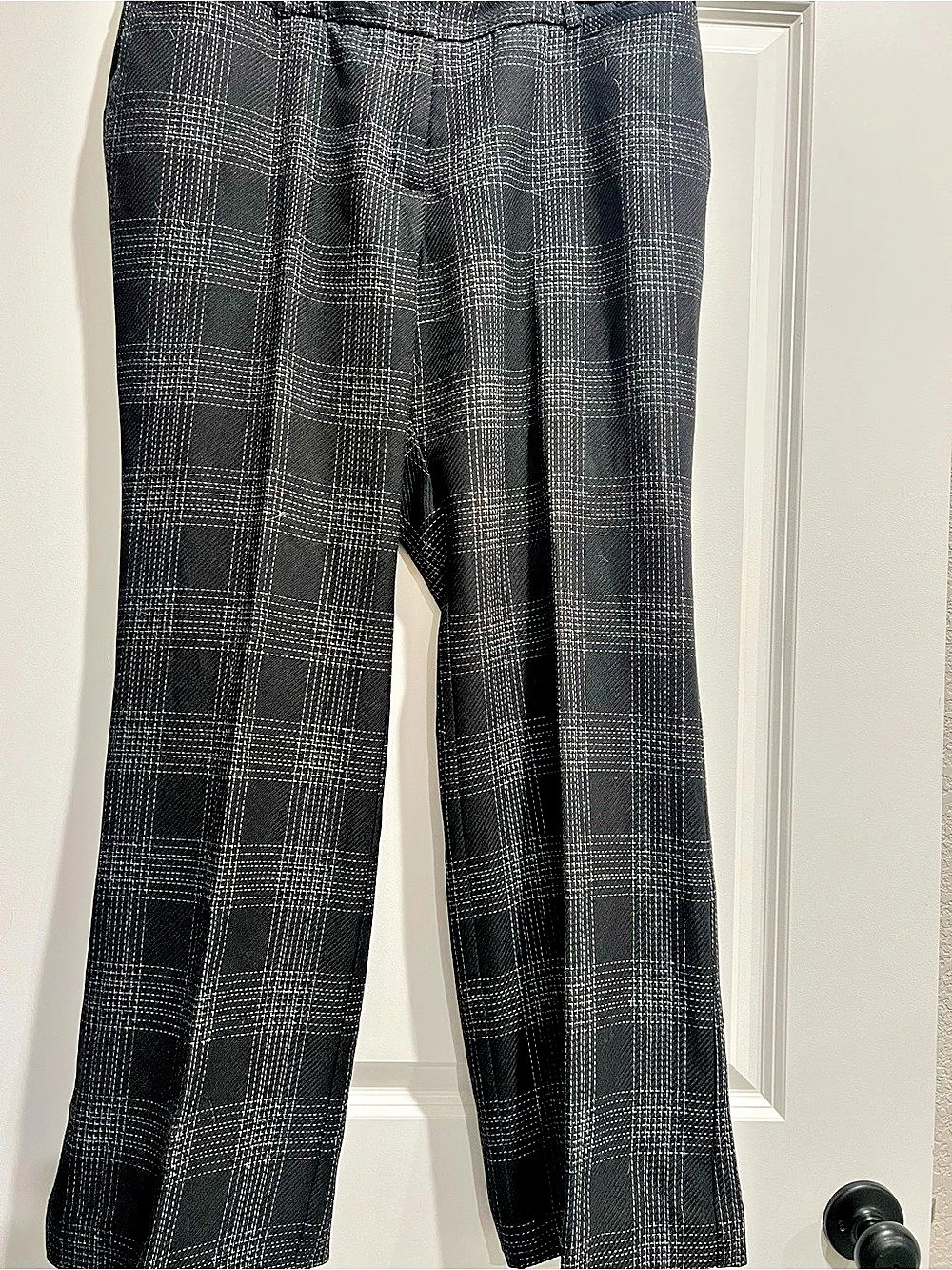 Worthington Plaid Trousers in Black & White Size Like New